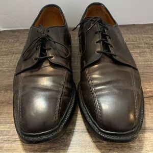 Allen Edmonds Mens Brown Hillcrest Lace Up Leather Oxfords